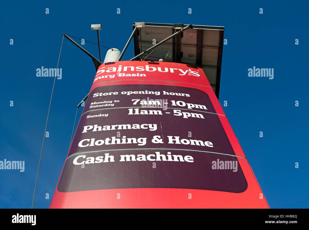 pillar sign at a sainsbury supermaket in sury basin, kingston upon thames,  england Stock Photo - Alamy