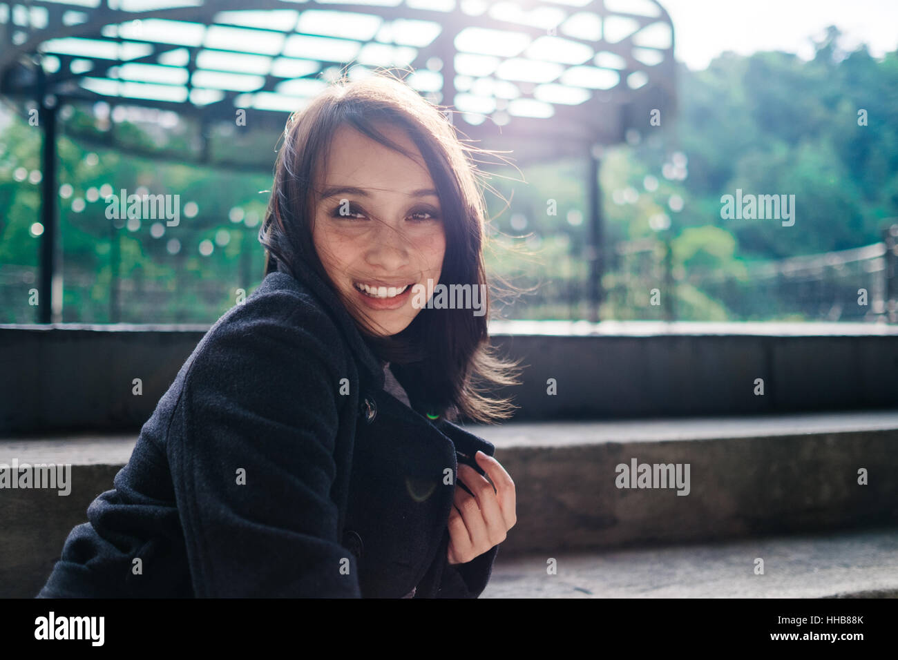 A smiling woman. Stock Photo