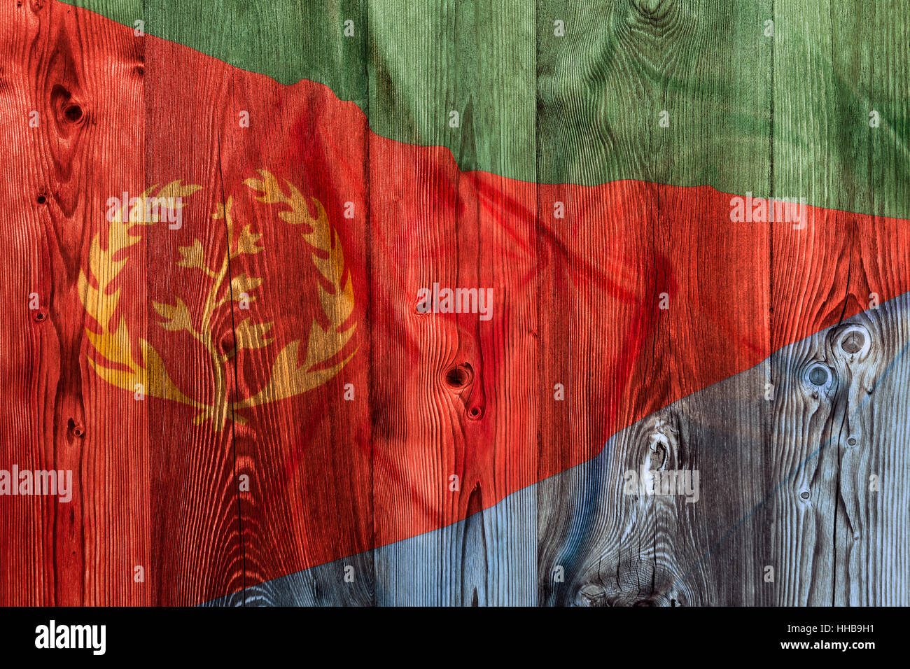 National flag of Eritrea on wooden background Stock Photo - Alamy