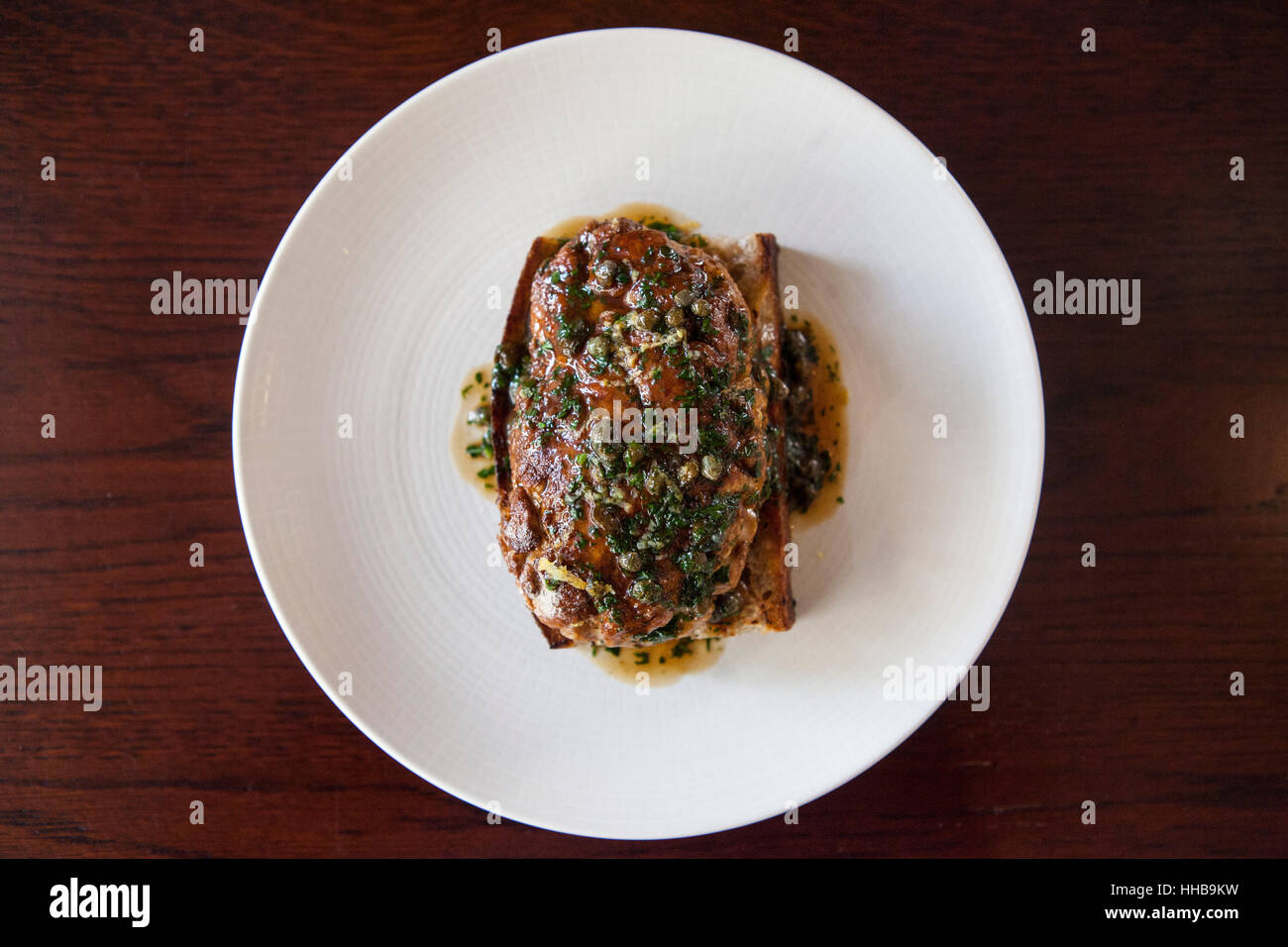 Brains on toast, The Clipstone Restaurant Stock Photo Alamy