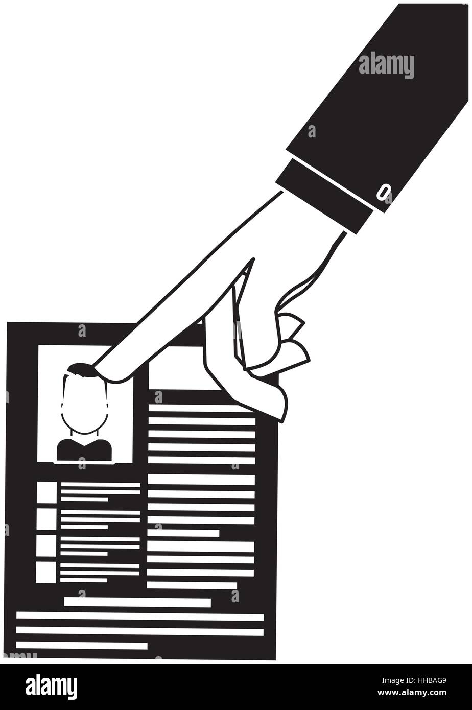 Resume Black White Icon Cv High Resolution Stock Photography and Images ...