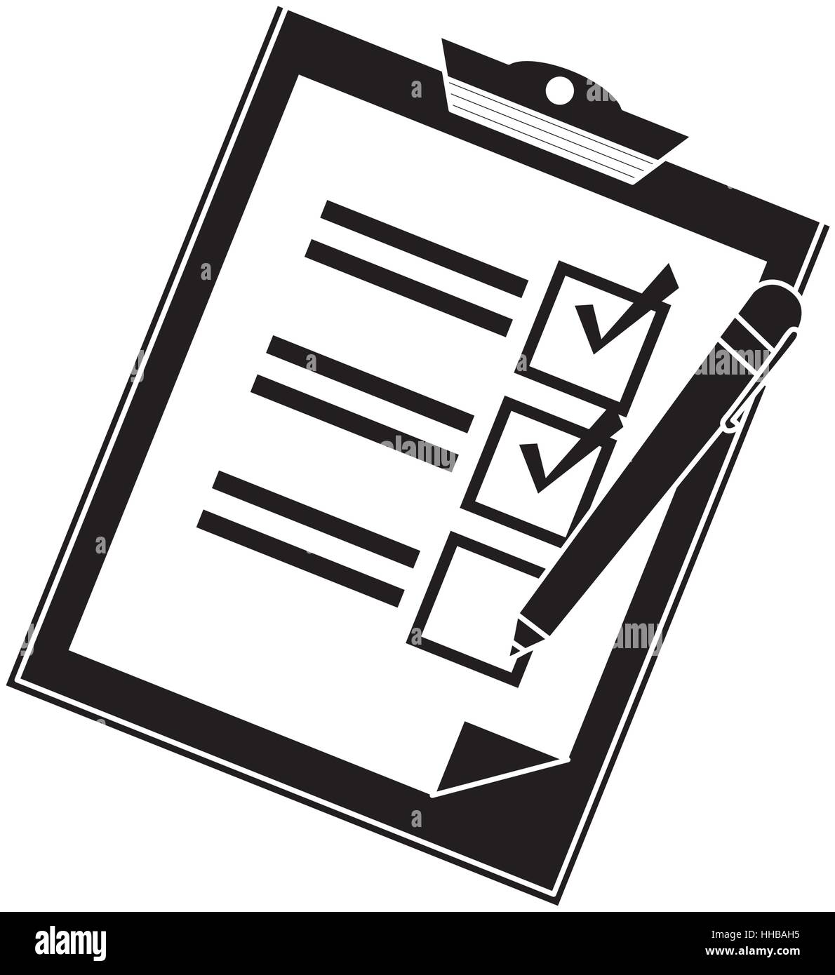 Checklist checkmark over white background Cut Out Stock Images ...