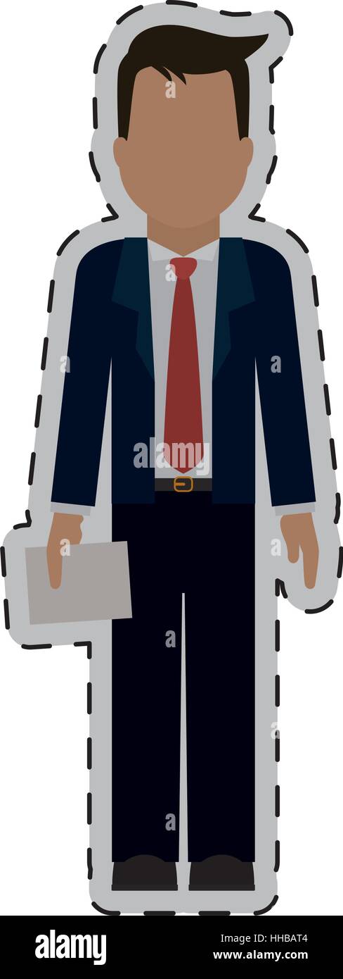 businessman wearing suit and tie over white background. colorful design ... - Best Graphic Design Work Tied To A Suit