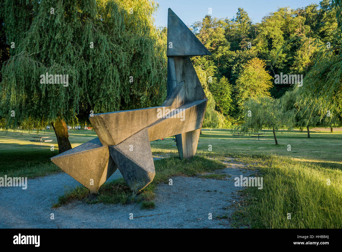 Sculpture  called "Anchor,"  by Christine Fuoss-Moore, Spanish Banks, Vancouver, British Columbia, Canada, Stock Photo