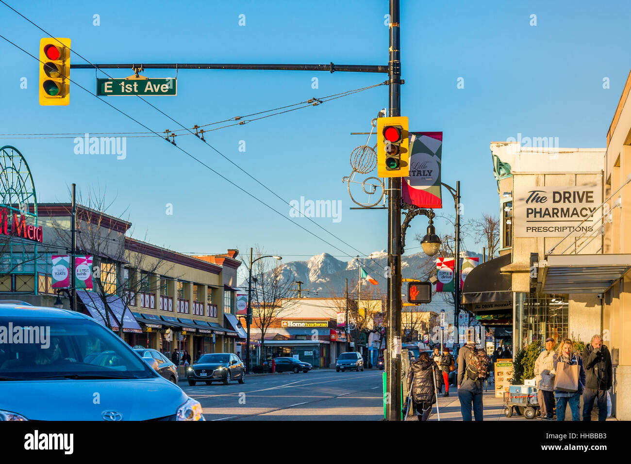 Commercial Drive, East Vancouver, British Columbia, Canada Stock Photo