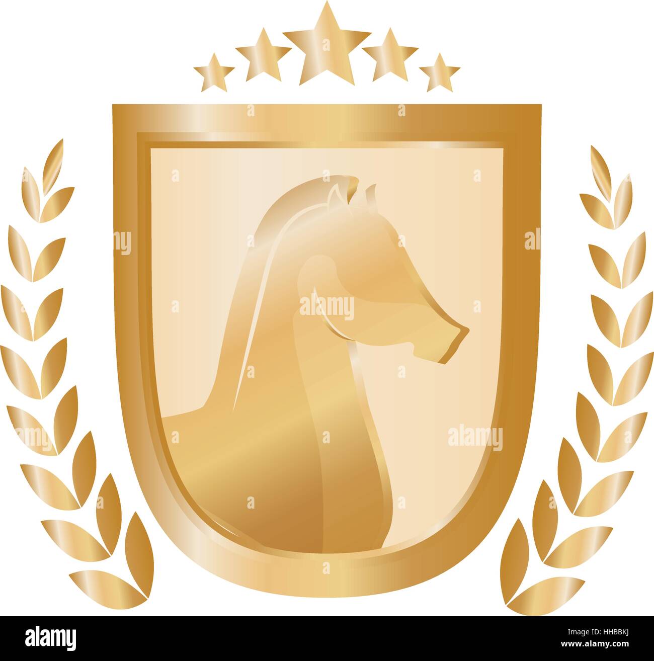 horse emblem icon over white background. colorful design. vector ...