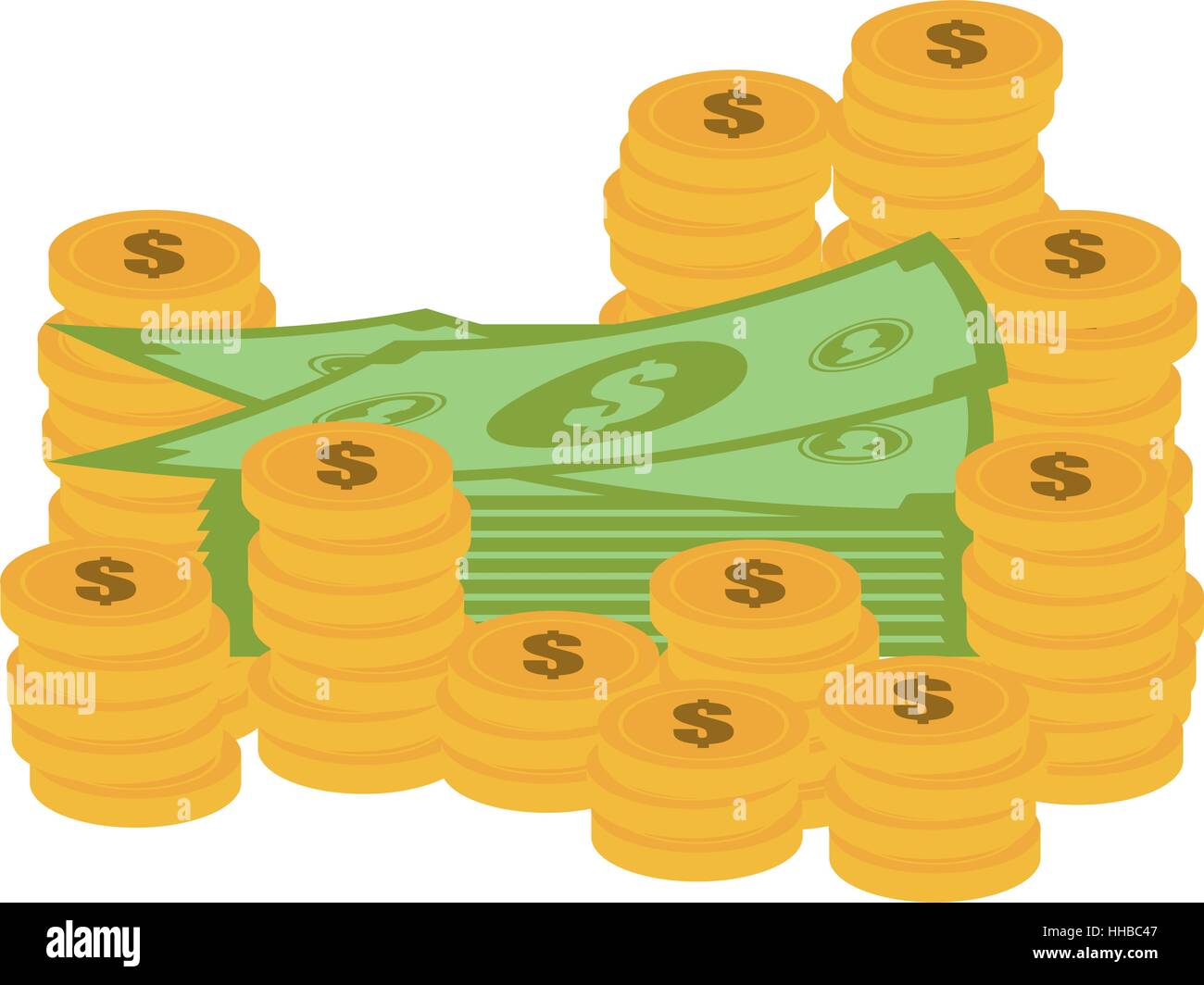 cash money related icons image vector illustration design Stock Vector ...