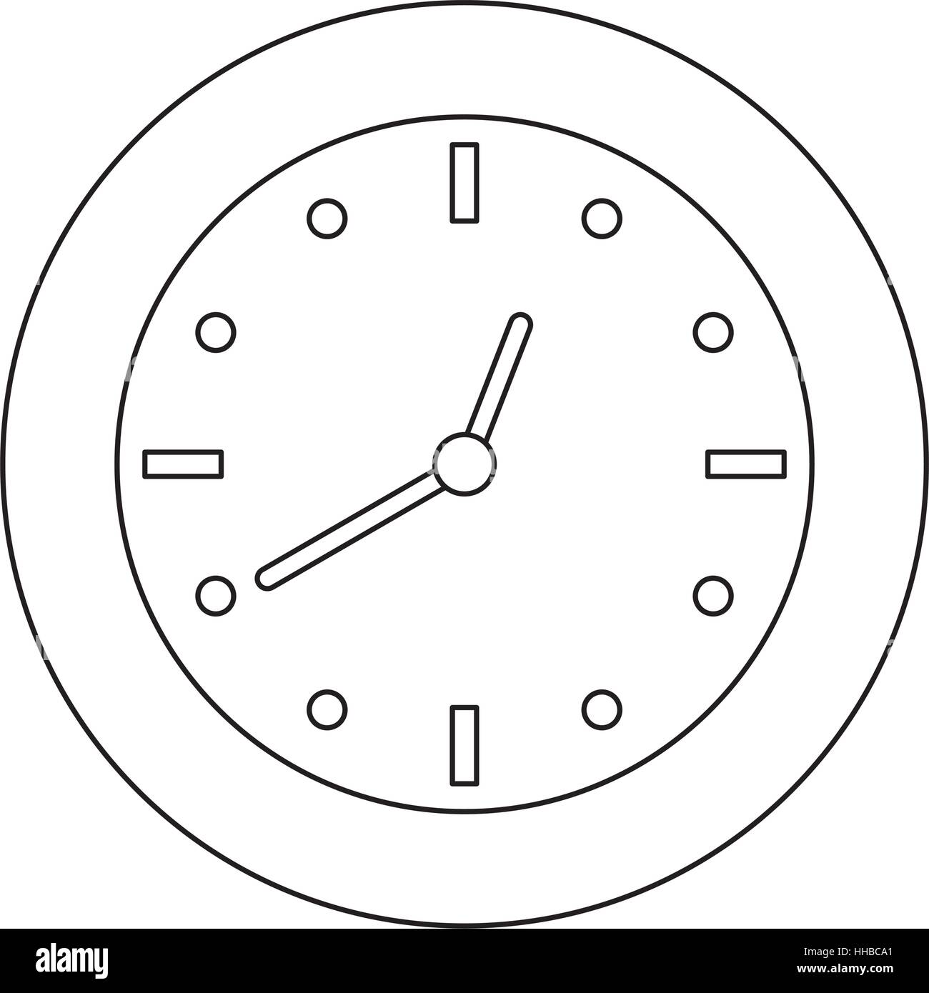 clock icon over white background. vector illustration Stock Vector ...