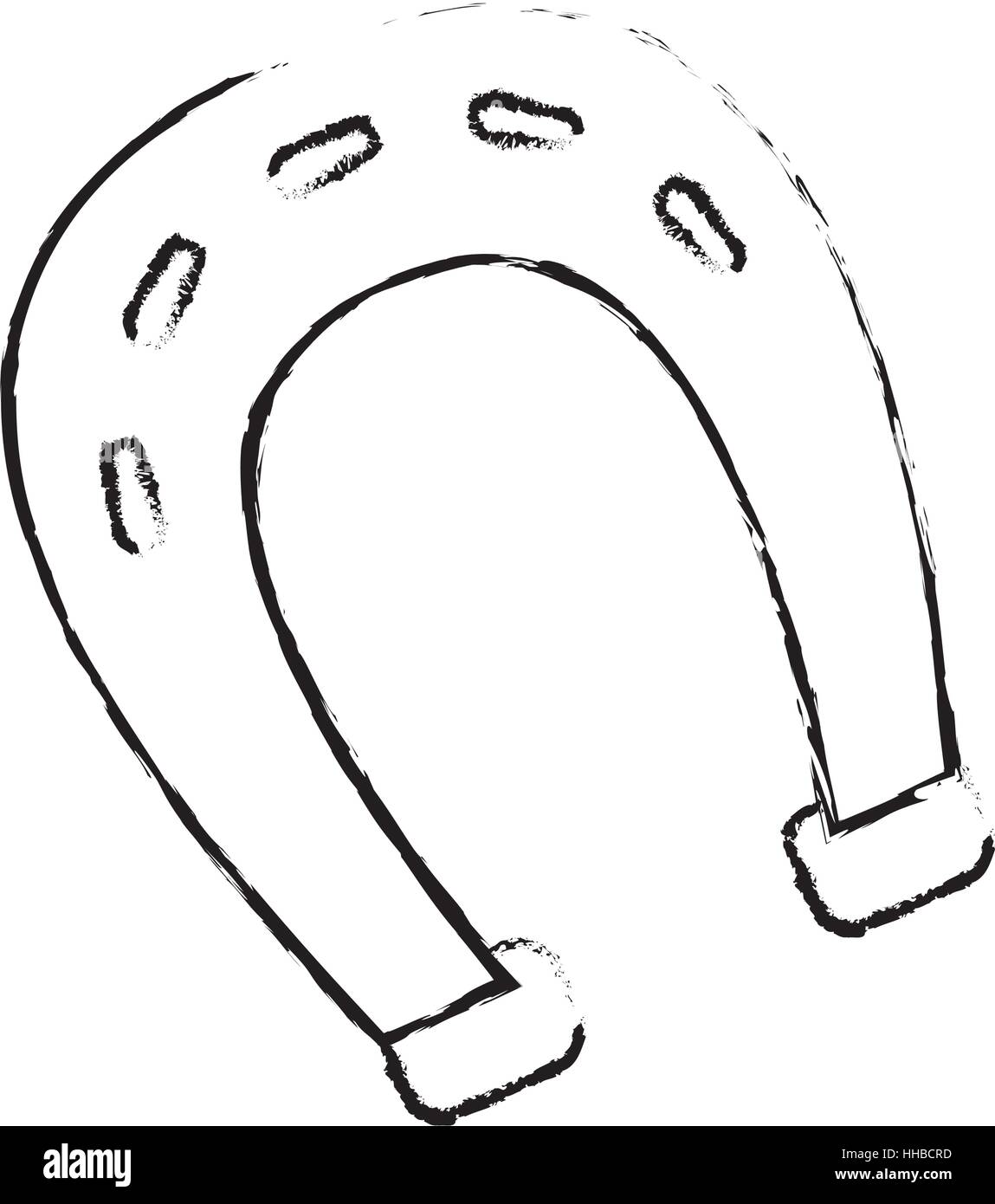 horseshoe icon over white background. vector illustration Stock Vector