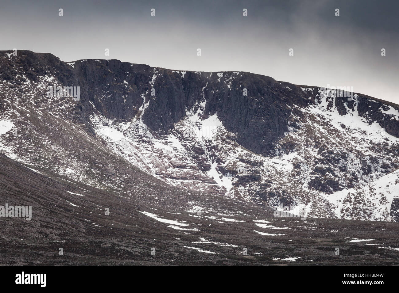 Corries of the Cairngorms in Scotland. Stock Photo