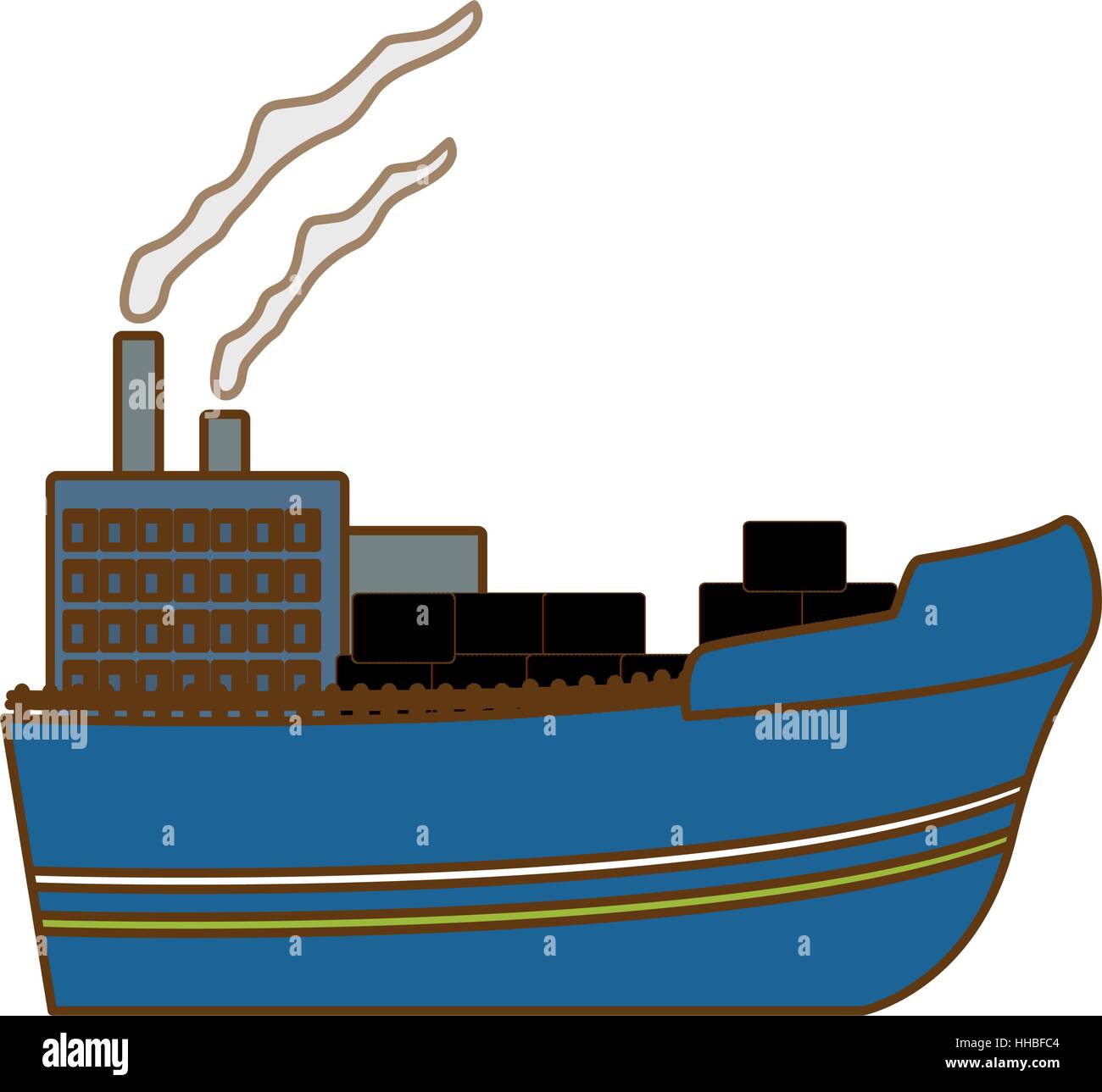 industrial ship icon image vector illustration design Stock Vector