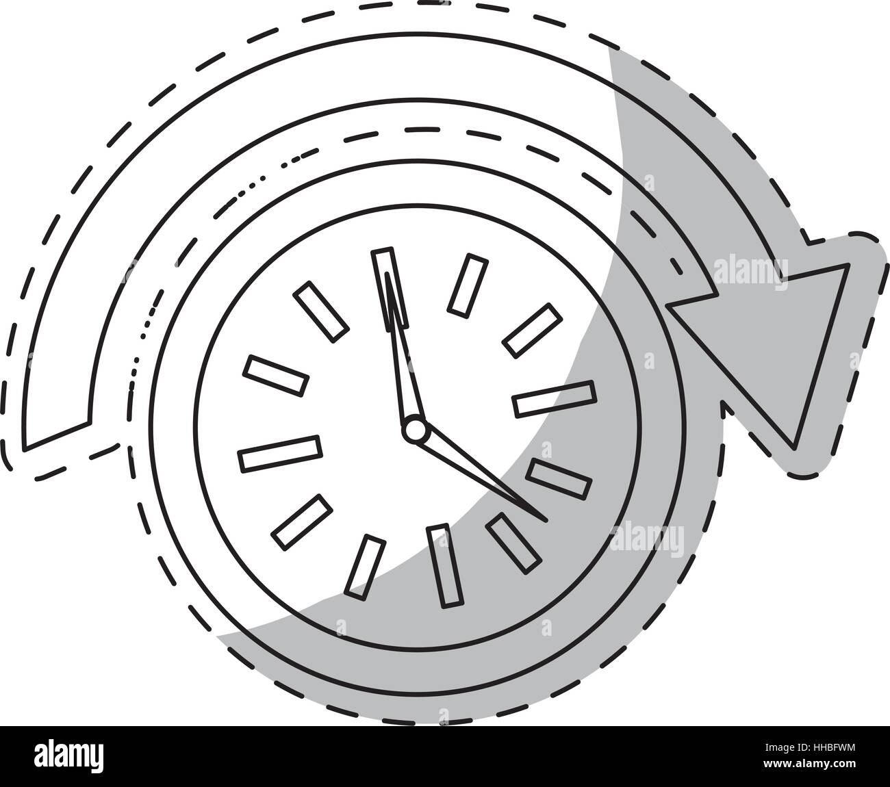 clock icon over white background. vector illustration Stock Vector ...