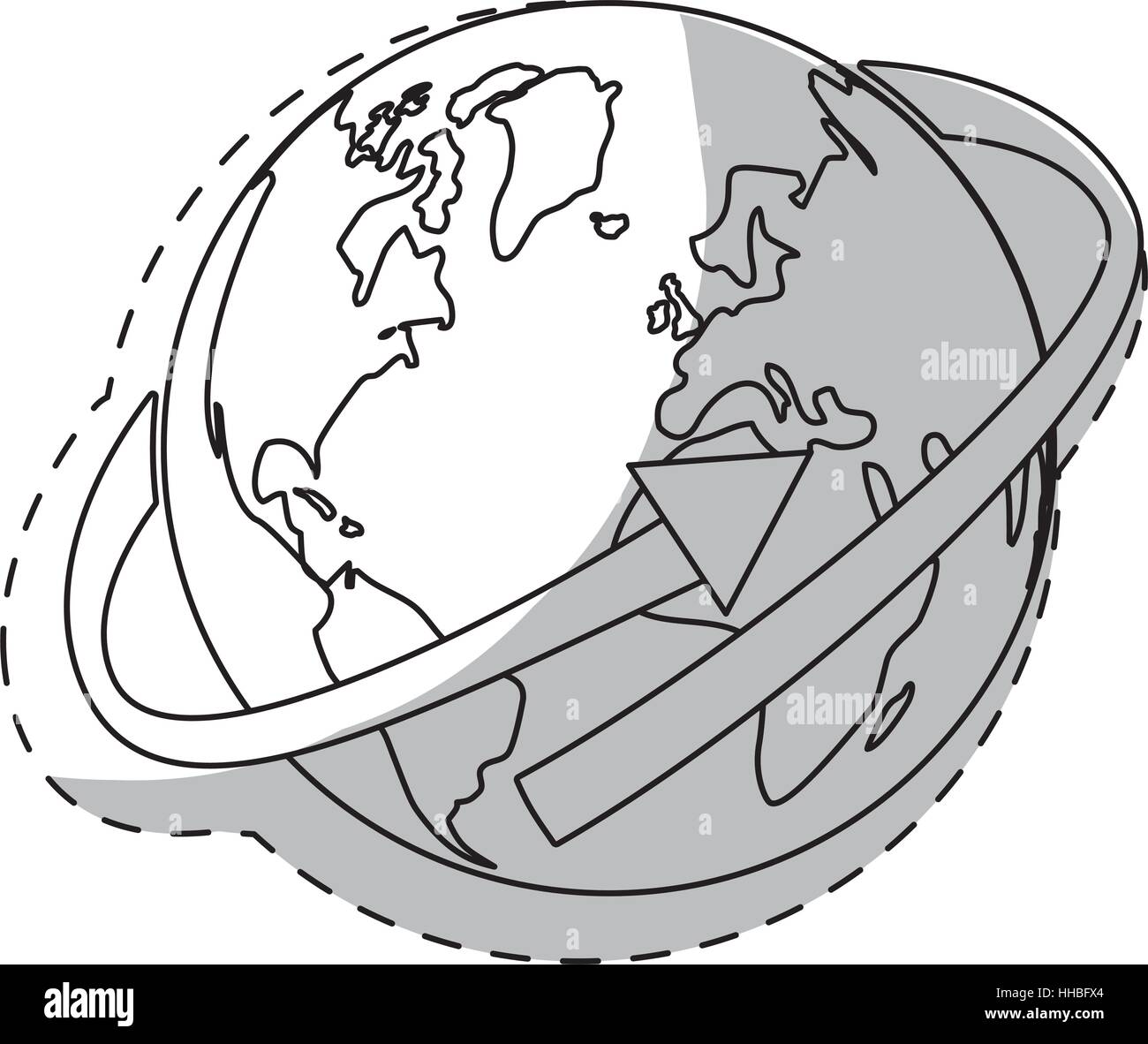 earth planet icon over white background. vector illustration Stock ...