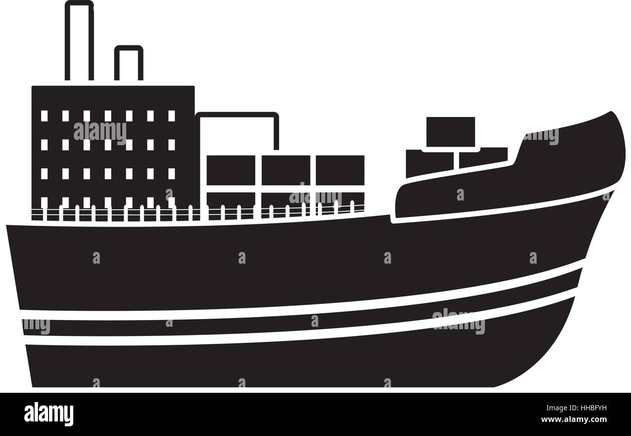 cargo ship icon over white background. vector illustration Stock Vector ...