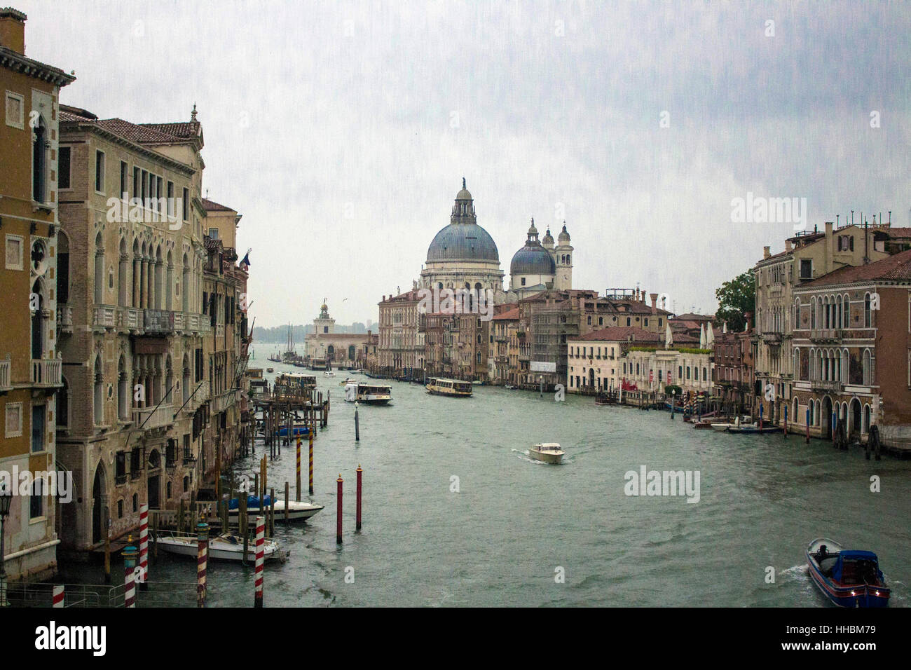View of the Grand Canal, Venice Italy. Stock Photo