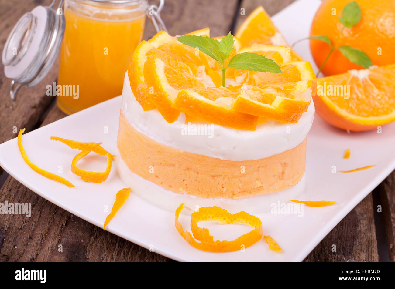 orange dessert Stock Photo