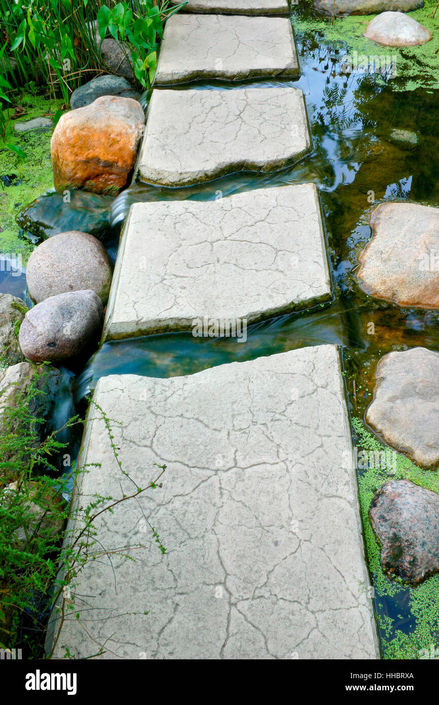 Stepping stones over a water hi-res stock photography and images - Alamy