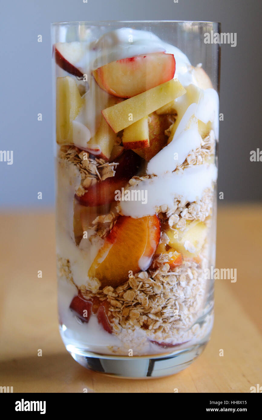 fruit, peach, nectarine, oatmeal, oat flakes, nutrition, peaches