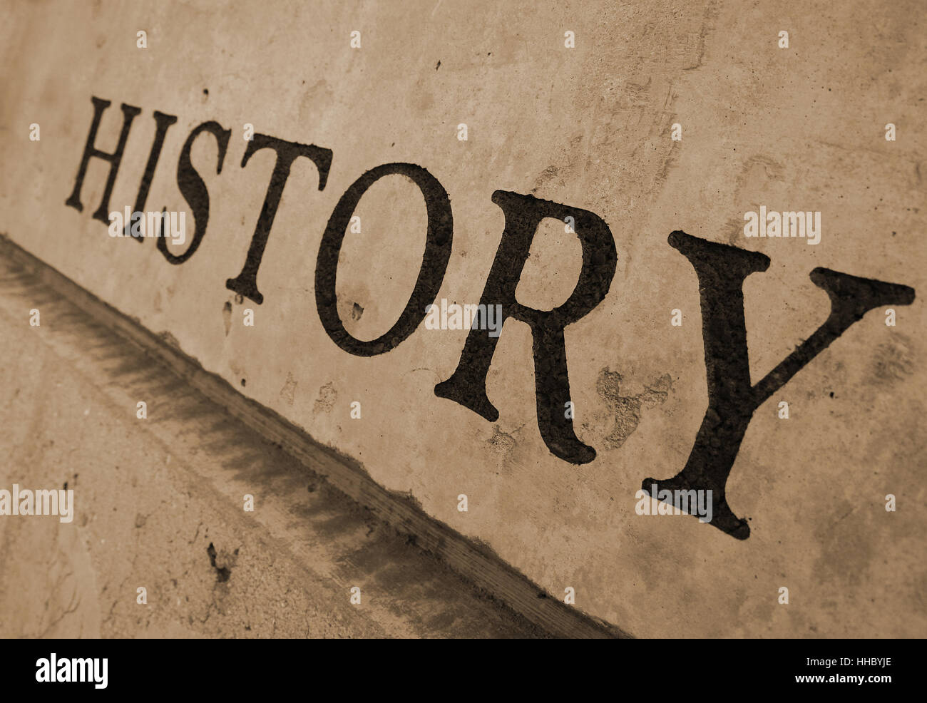 The word history carved in stone Stock Photo Alamy