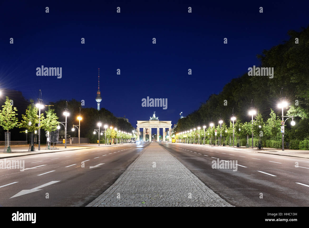 night, nighttime, berlin, television tower, blue, shine, shines, bright, Stock Photo