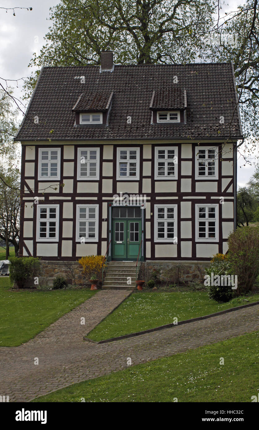 tudor style house in holtensen Stock Photo