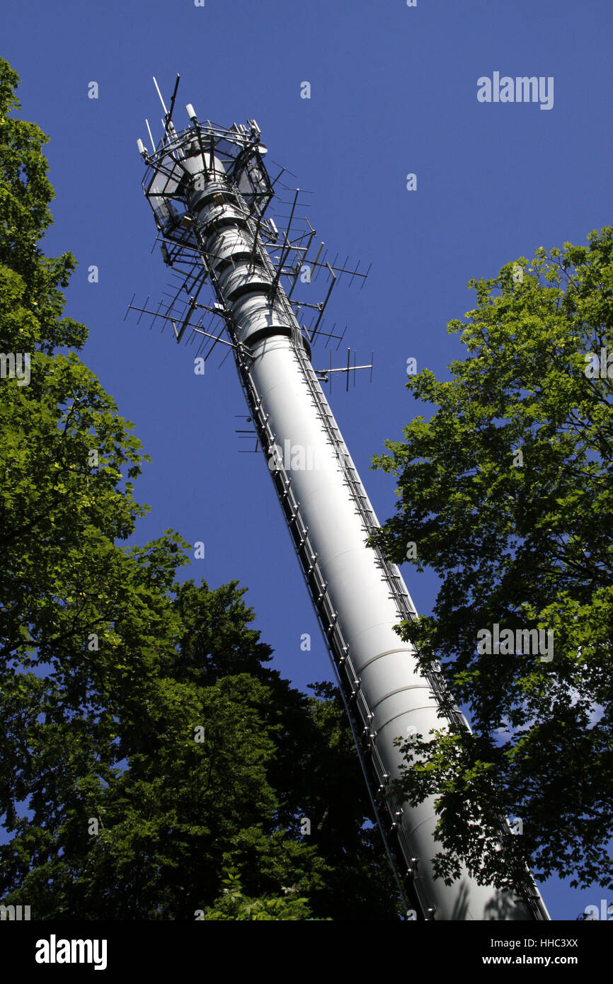 transmission mast on the klt in hameln Stock Photo