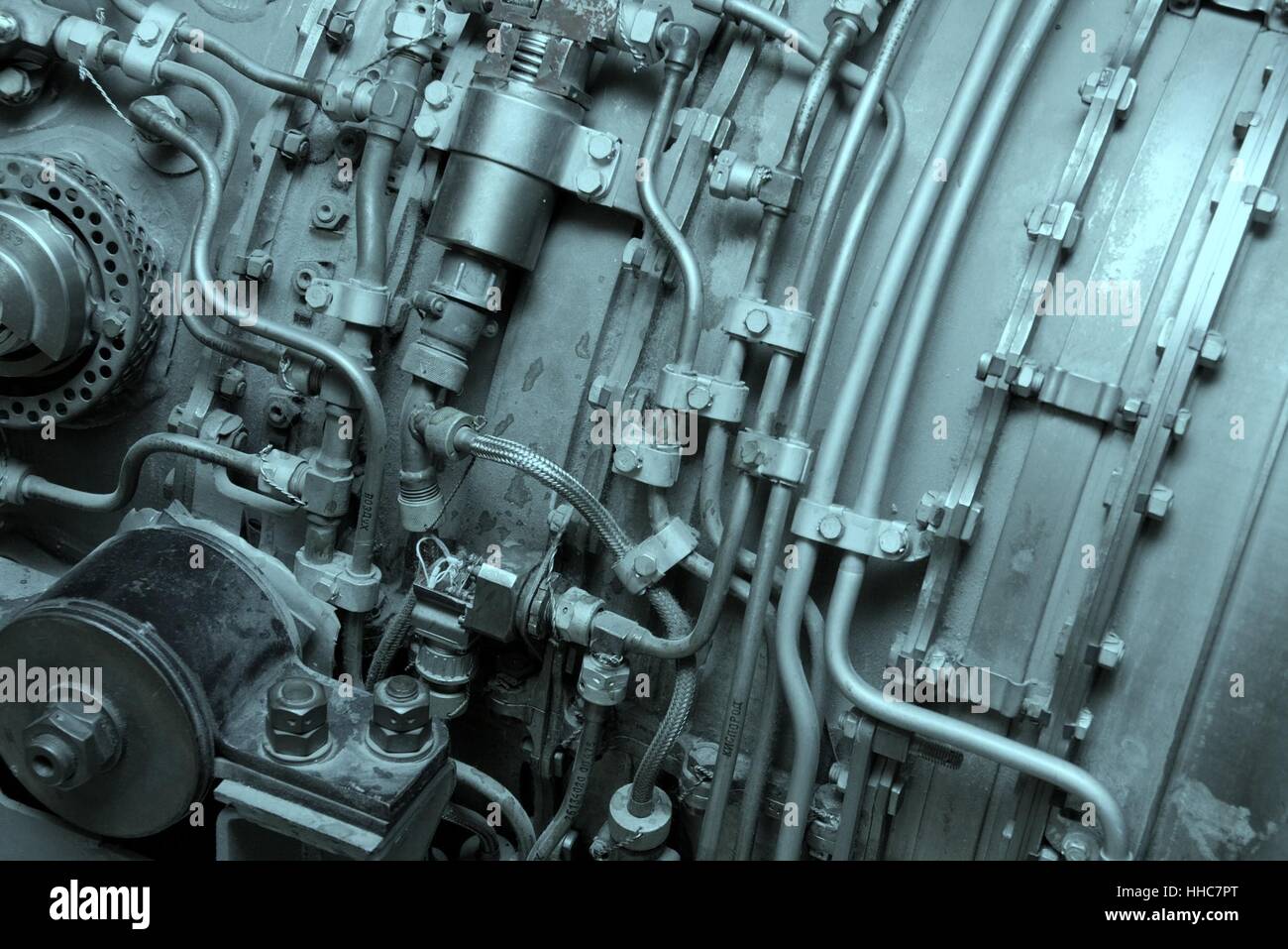 Internal of an aircraft engine Stock Photo - Alamy
