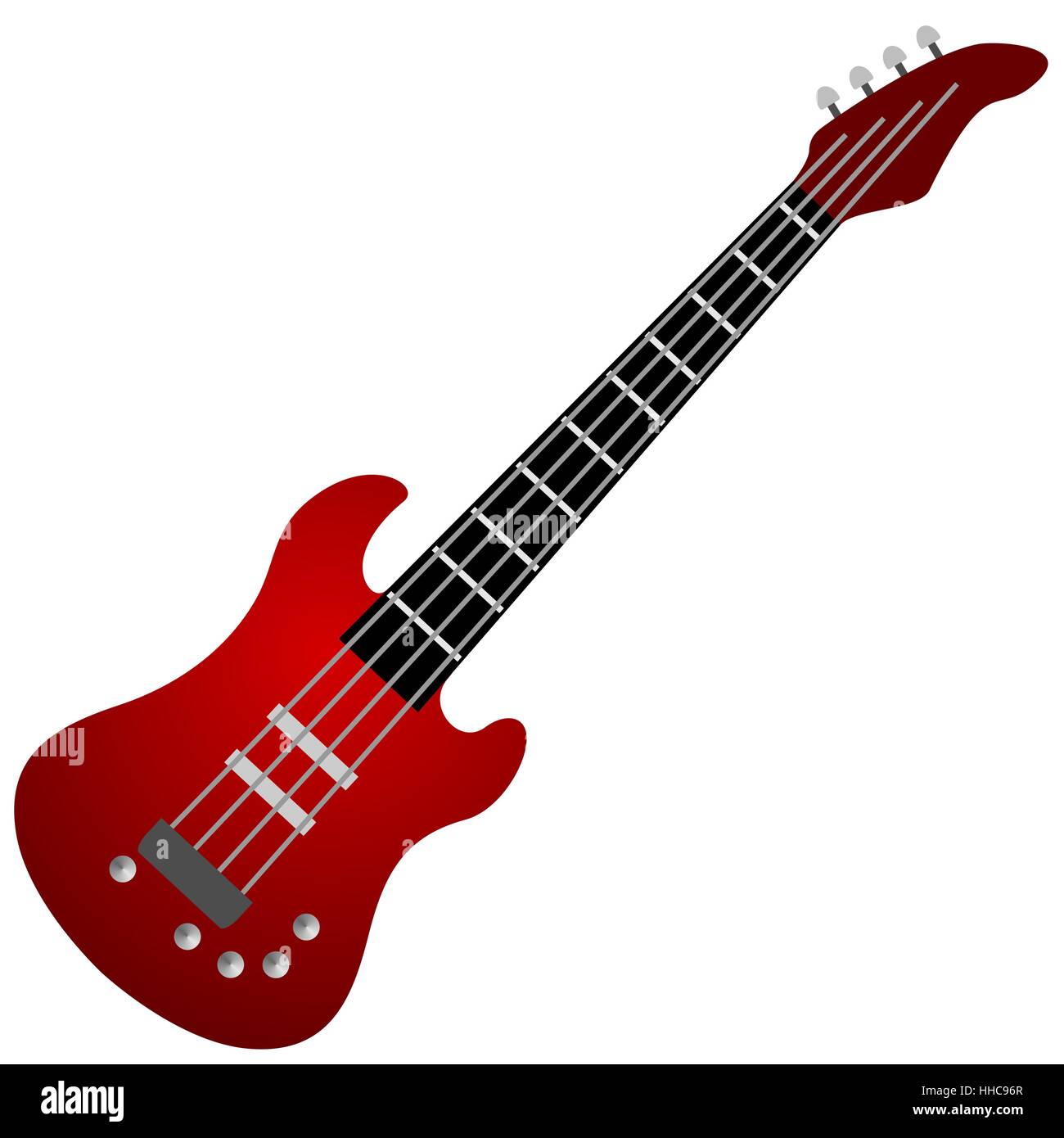 Musical Instrument electric guitar. The illustration on a white
