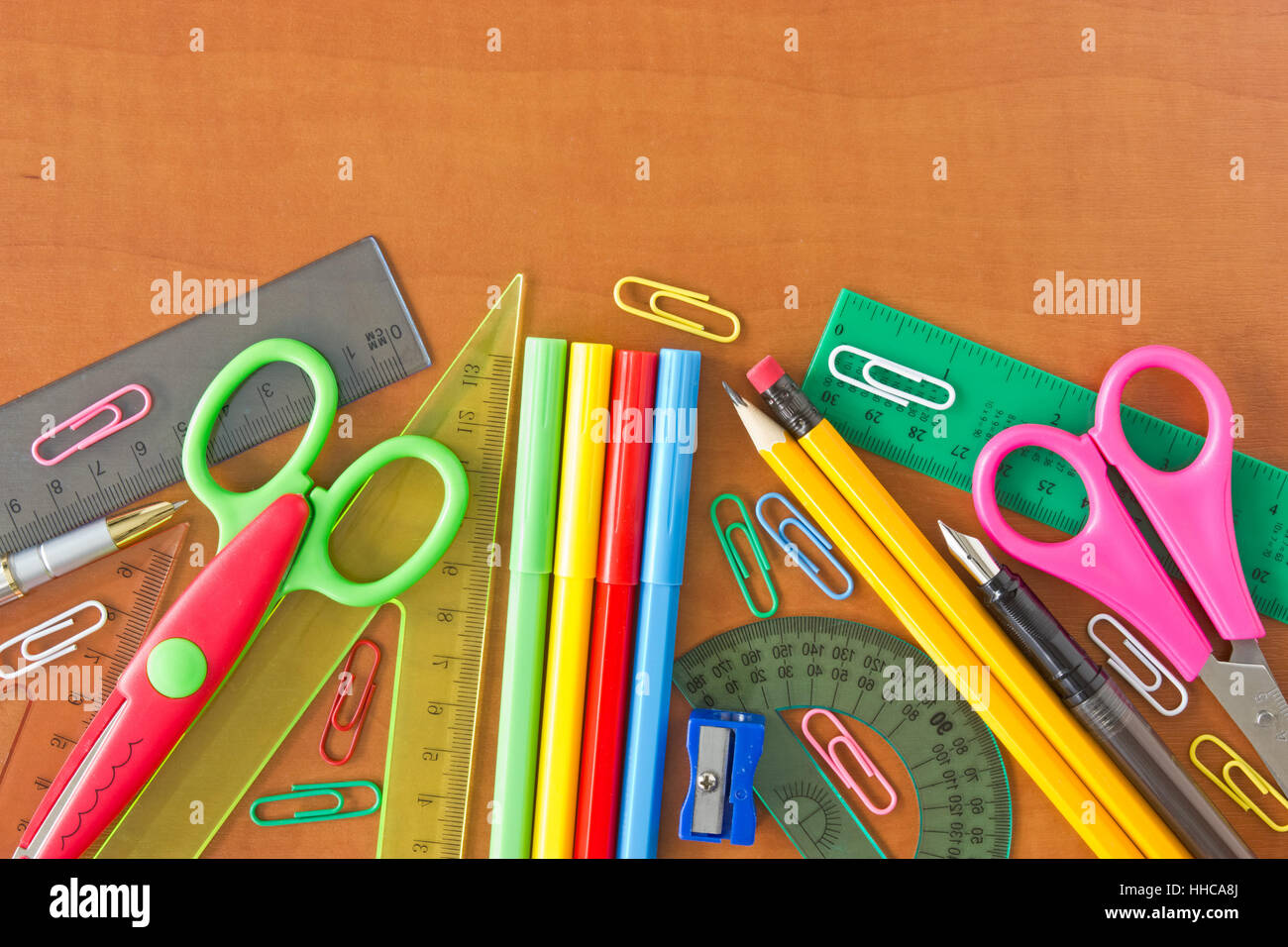 desk, tools, education, colour, gear, accessories, accessory, scissors, Stock Photo