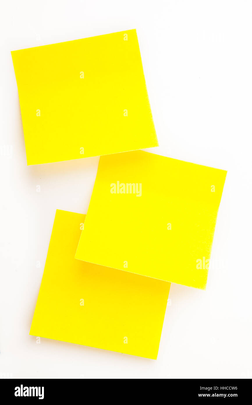 Sticky note against a white background Stock Photo - Alamy