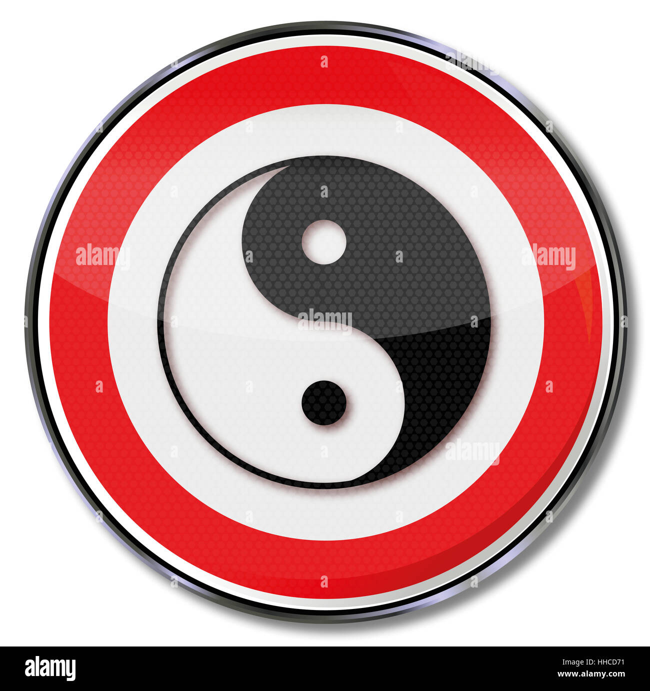 sign yin and yan Stock Photo