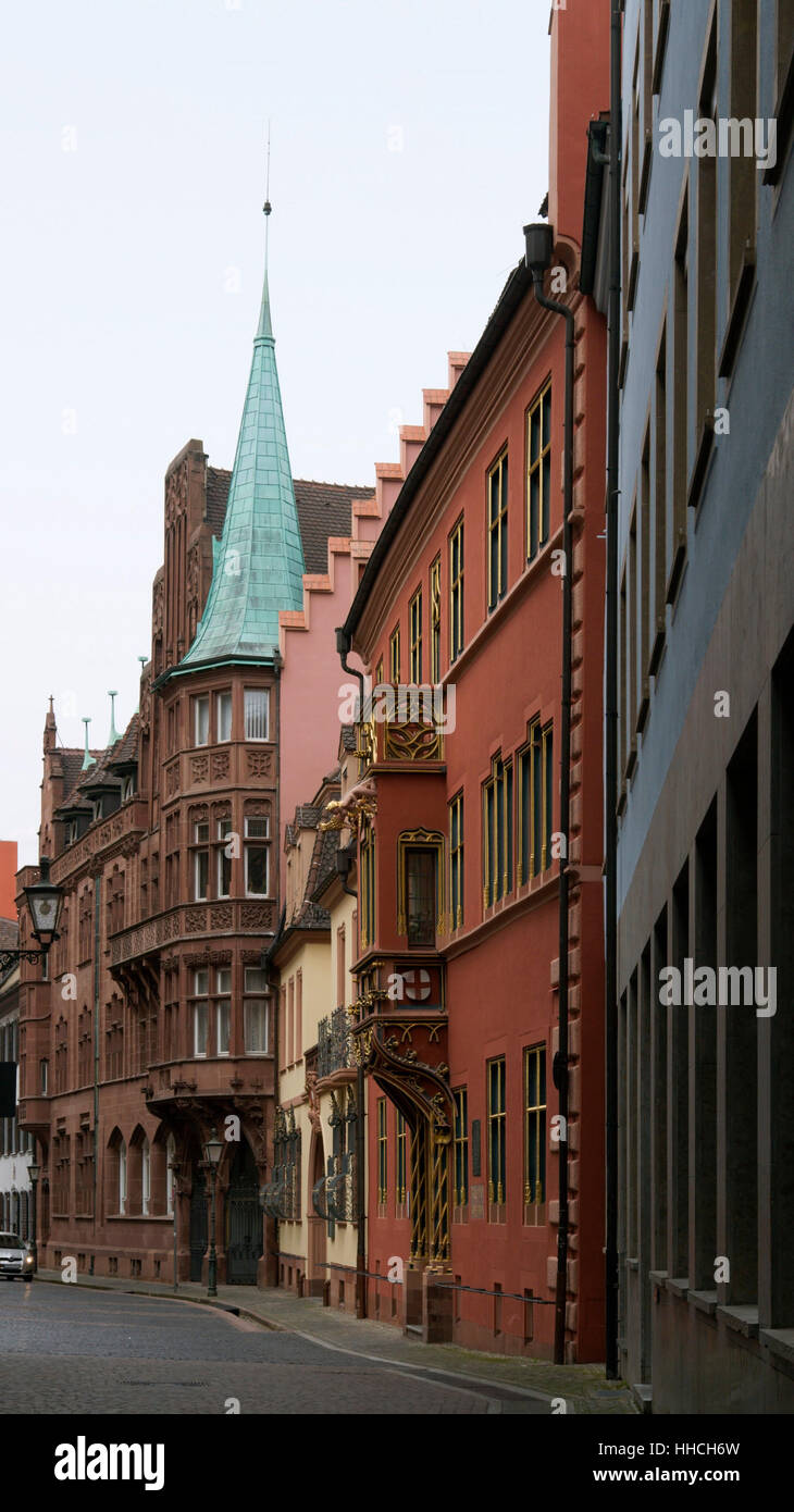 street scenery in Freiburg (Germany) Stock Photo