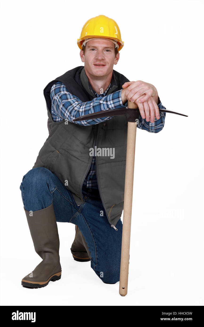 Attractive muscular construction worker Cut Out Stock Images & Pictures ...