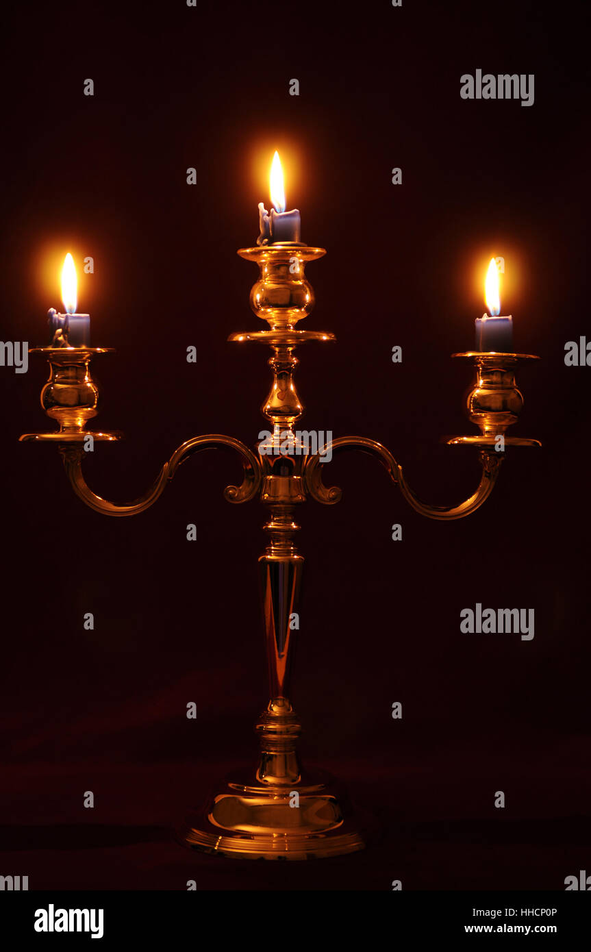 three, candles, candle bearer, candlesticks, candlestick, blue, lighted
