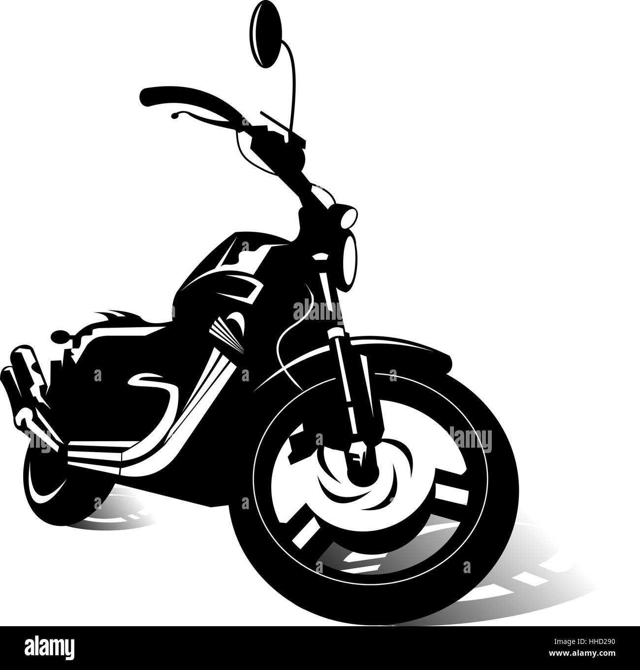 black sports bike (vector illustration Stock Photo Alamy