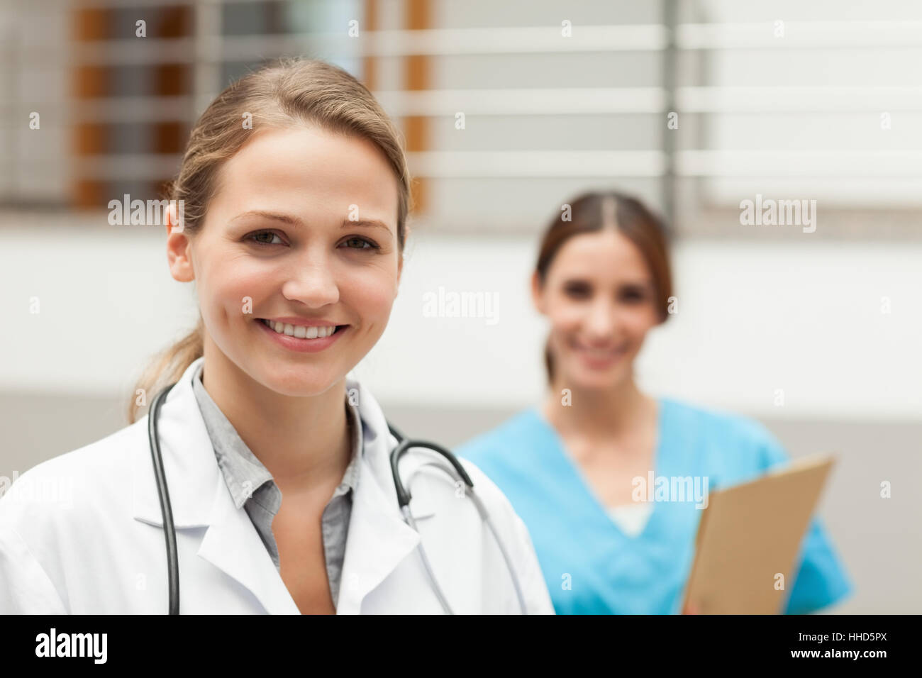 Nurses standing in hospital hallway hi-res stock photography and images ...