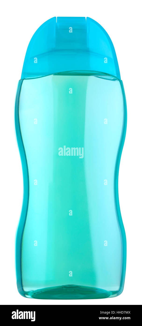 bottle, cosmetics, beauty care, shampoo, blue, detail, liquid, isolated, new