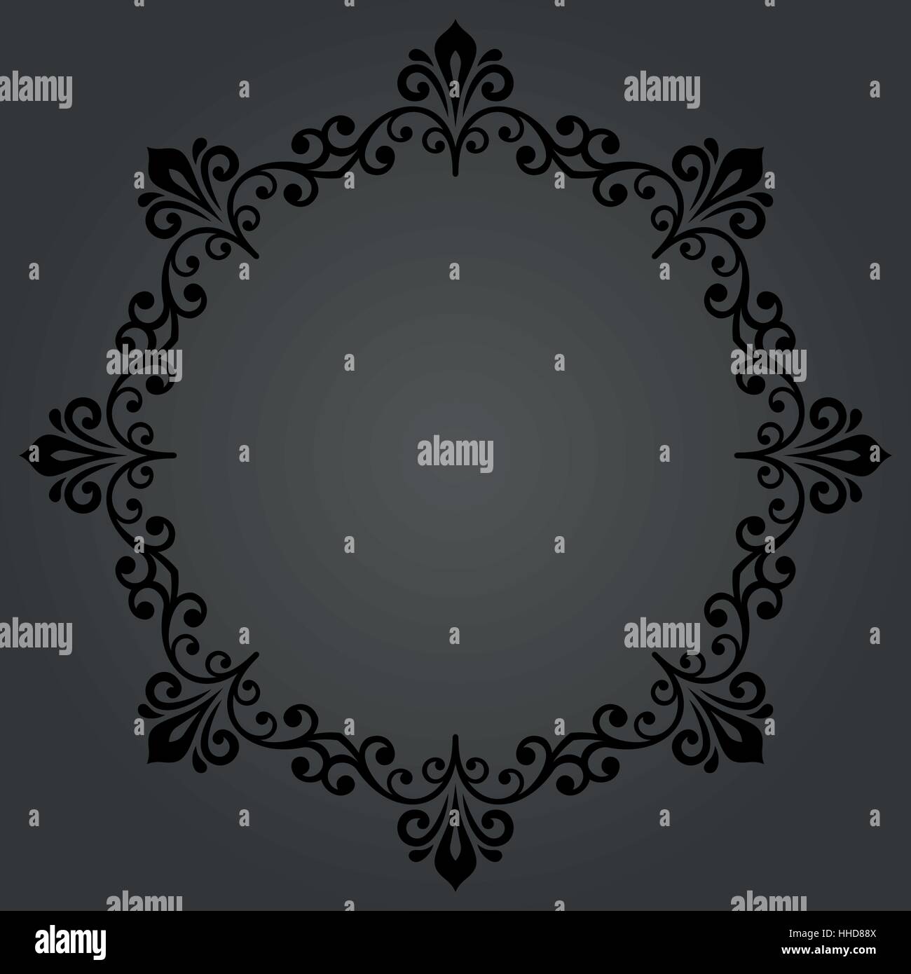 Floral Modern Vector Round Frame Stock Vector Image & Art - Alamy