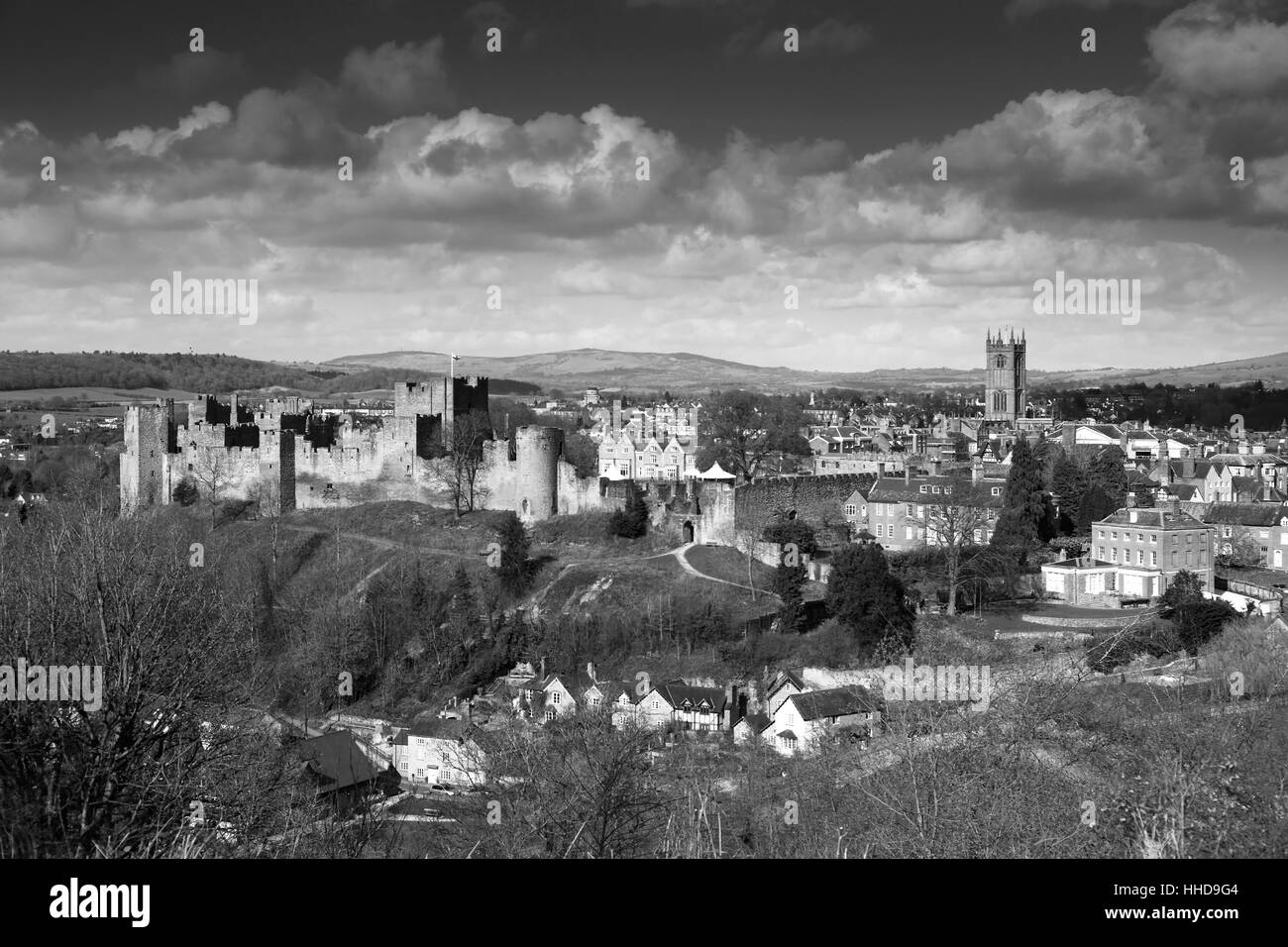 Bridge ludlow castle architecture hires stock photography and images
