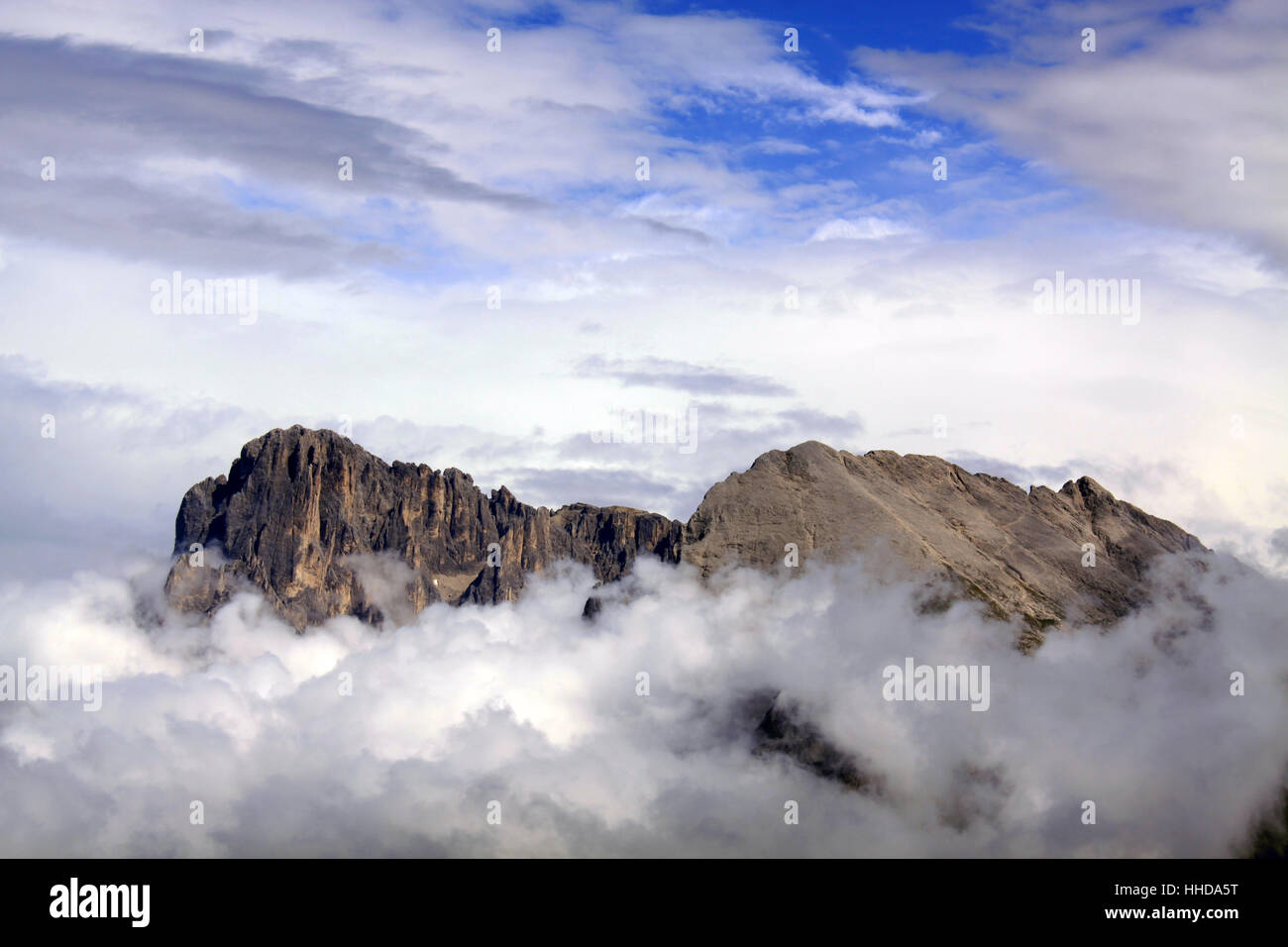 dolomites, summit, fog, climax, peak, clouds, dolomites, alps, summit, fog, Stock Photo