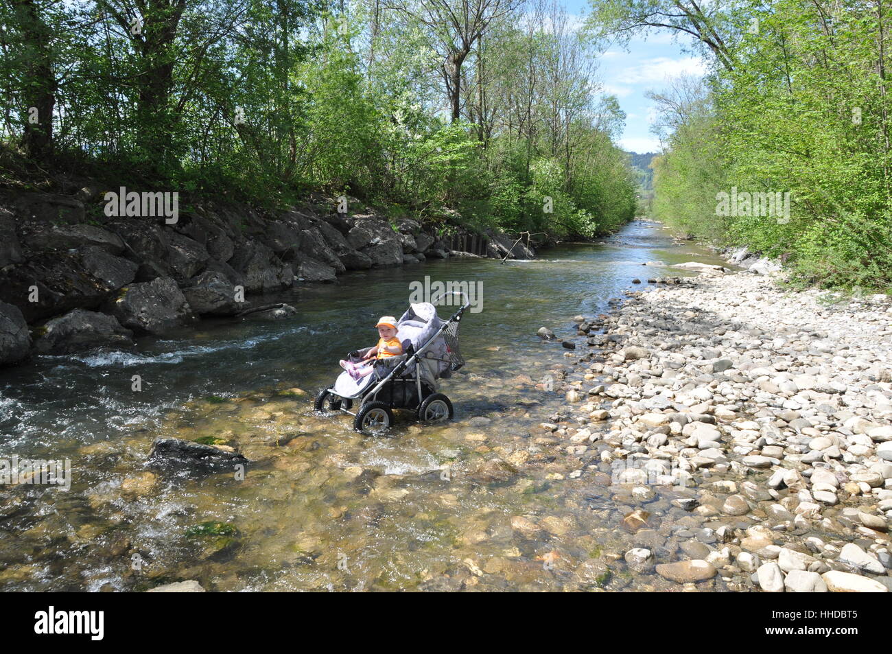 stream, baby, experience, to live to see, child, river, water, nature ...