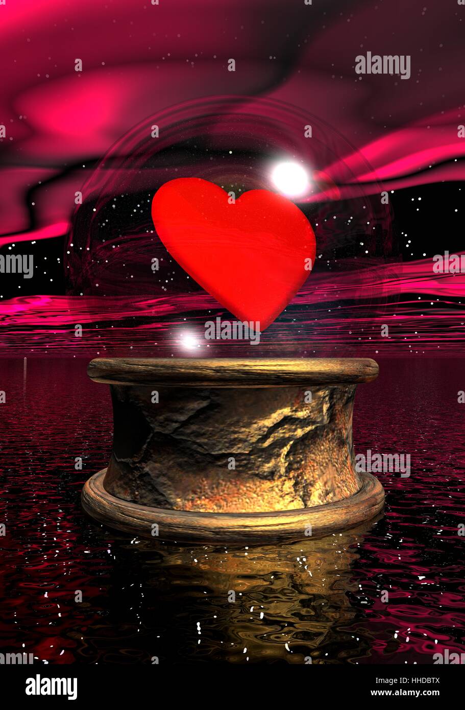 ball, illustration, crystal, love, in love, fell in love, render