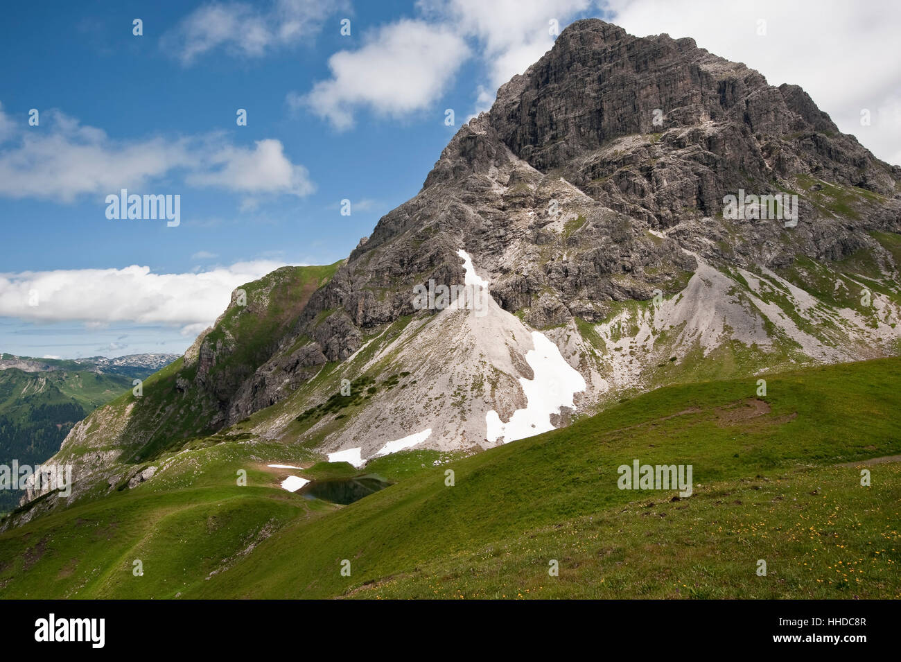 mountains, alps, austrians, horn, allgu, mountain, blue, danger, protected, Stock Photo