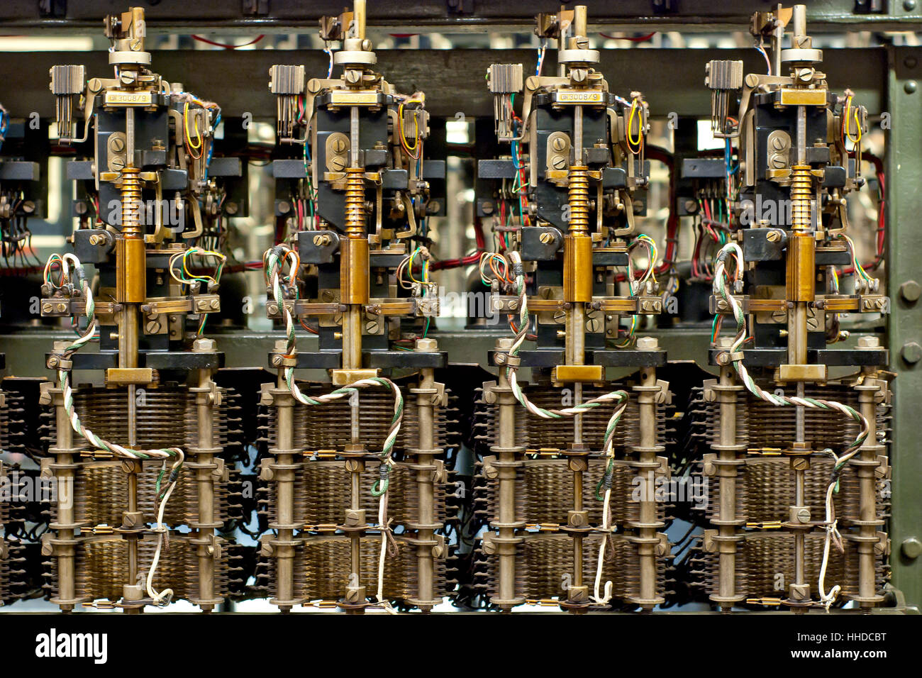 detail from historic telephone distribution Stock Photo Alamy