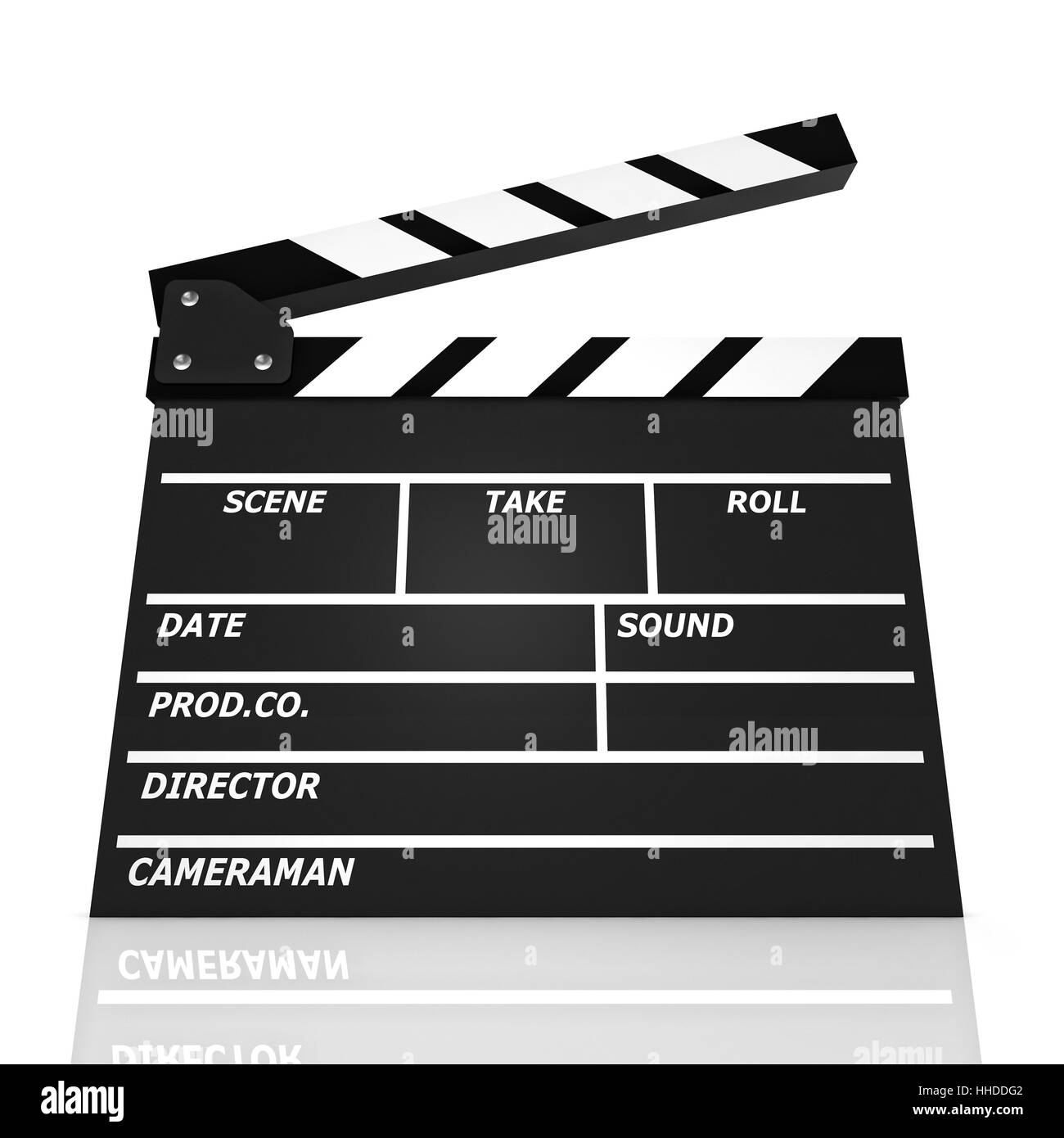 classic clapper board 3d rendering Stock Photo Alamy