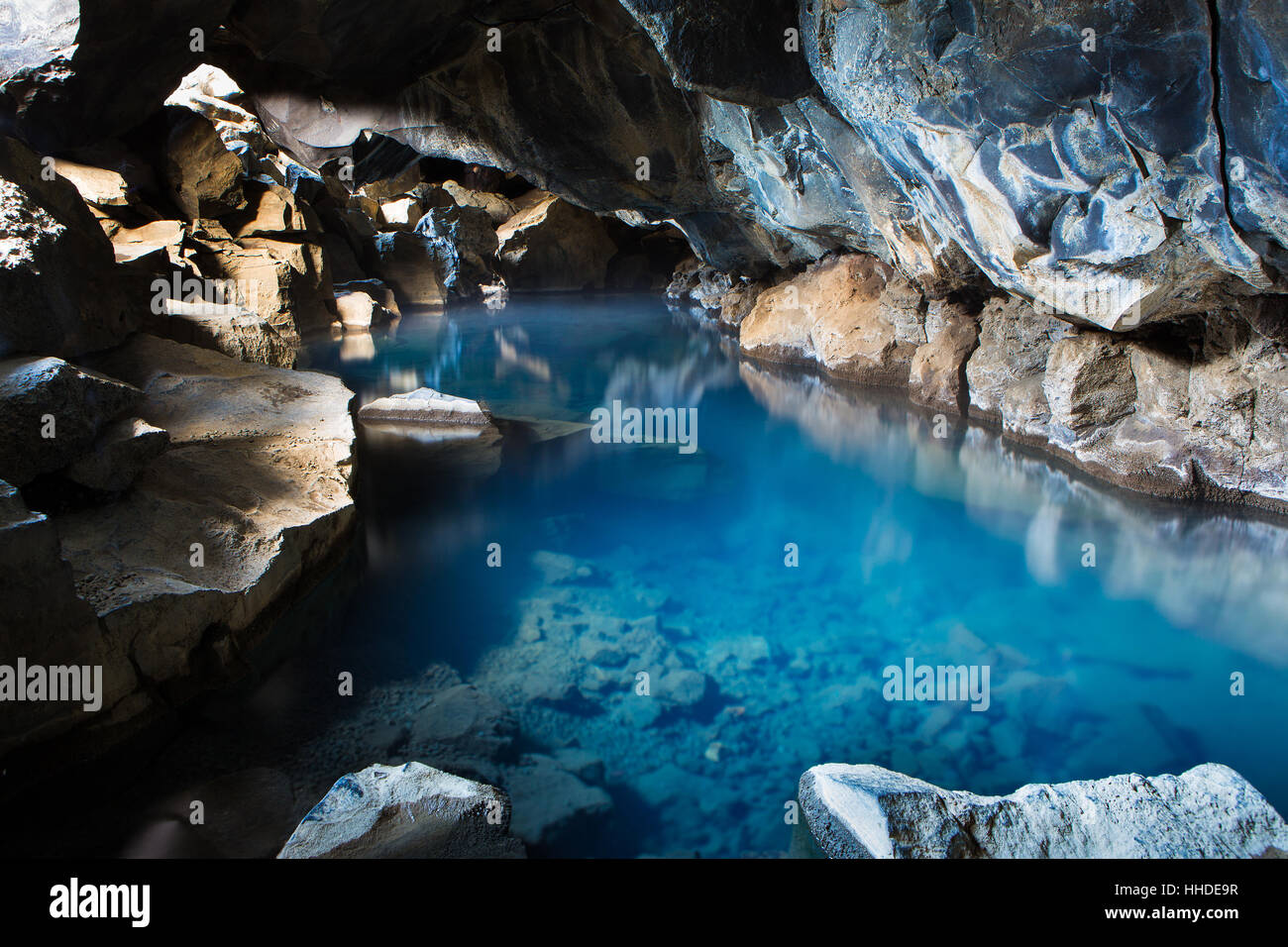 Grj Tagj Cave Near Reykjahl At M Vatn Iceland Stock Photo Alamy