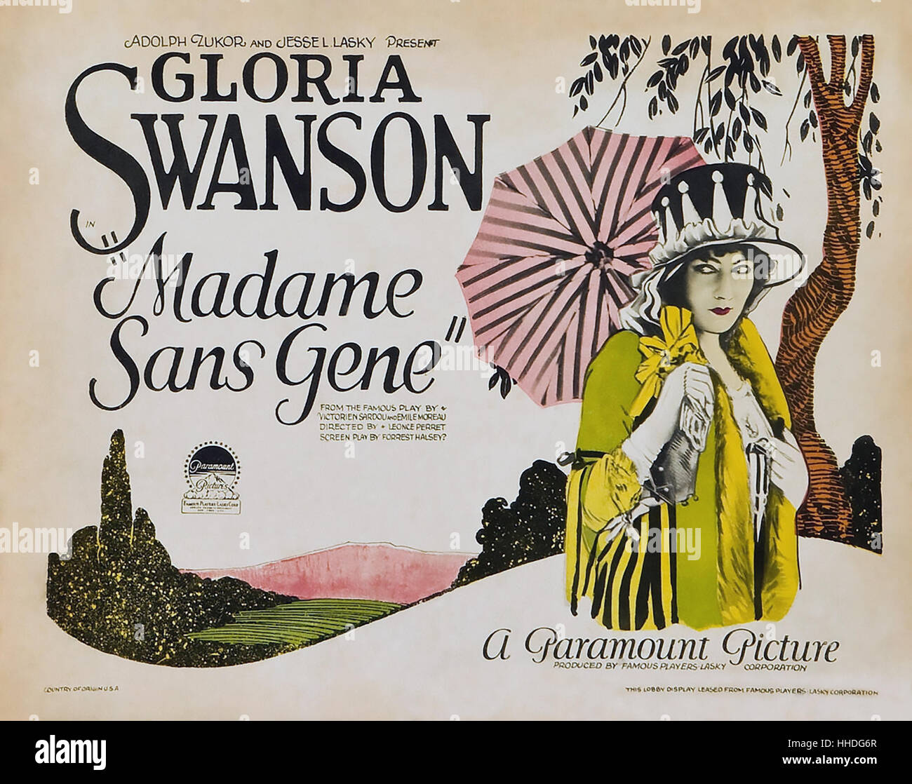 MADAME SENS GENE  1925 Paramount Pictures film with Gloria Swanson Stock Photo