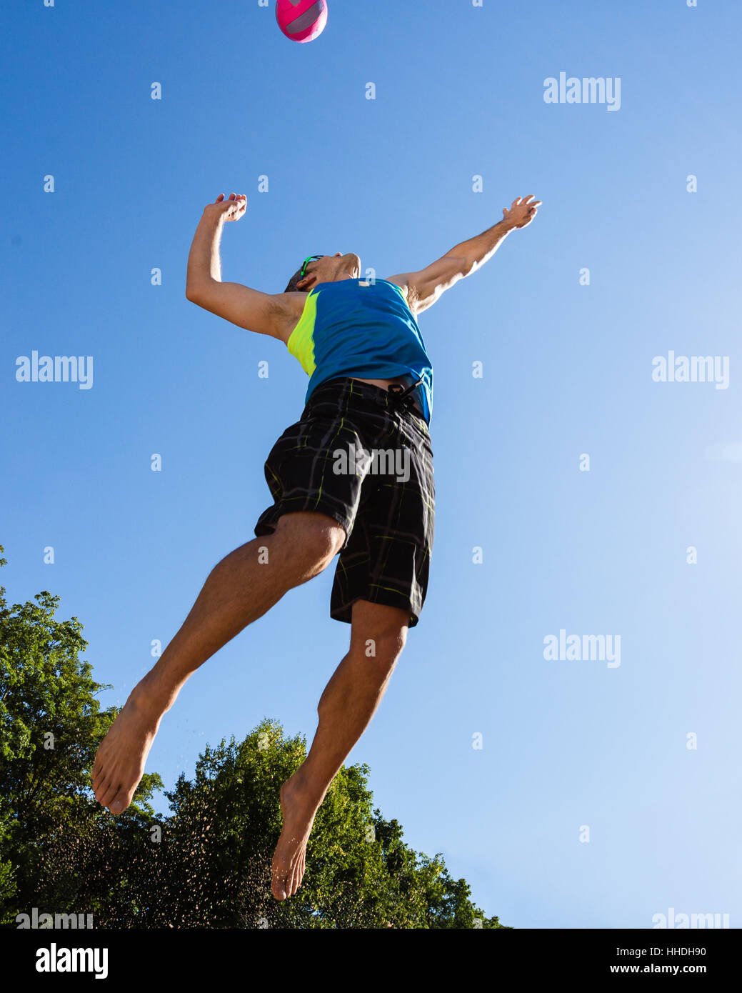 beachvolleyballer Stock Photo