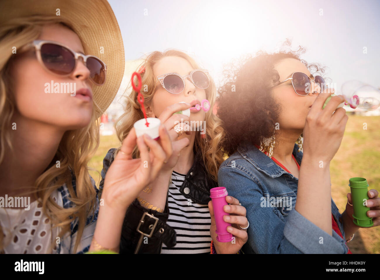Girls feeling so free together Stock Photo