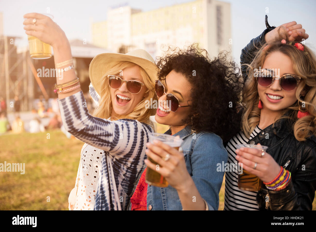 Drinking beer and having fun Stock Photo - Alamy